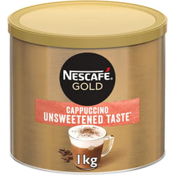 Nescafe Gold Cappuccino Unsweetened Taste Instant Coffee Tin 1 kg
