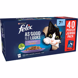 Felix As Good As It Looks Senior Cat Mixed Selection, 40 x 100 g