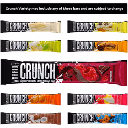 Warrior, CRUNCH - High Protein Bars - 20g Protein Each Bar - 12 Pack x 64g, Variety Pack