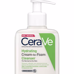 CeraVe Hydrating Cream - to - Foam Cleanser for Normal to Dry Skin 236ml with Amino Acids, Hyaluronic Acid and 3 Essential Ce ...
