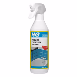 HG Mould Remover Foam Spray, Mould Spray & Mildew Cleaner, Removes Mould Stains From Walls, Tiles, Bathroom Seals & More - 50 ...