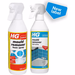 HG Mould Remover Foam Spray, Mould Spray & Mildew Cleaner, Removes Mould Stains From Walls, Tiles, Bathroom Seals & More - 500ml (632050106)