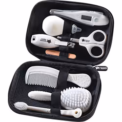 Tommee Tippee Baby Healthcare and Grooming Kit, 9x Essential Newborn Care Items for Home and Travel, Wipe-Clean and Waterproo ...