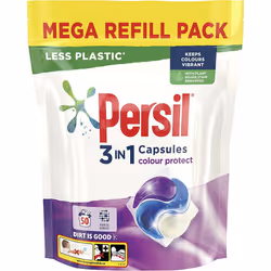 Persil 3 in 1 Colour Protect keeps colours vibrant Laundry Washing Capsules mega refill pack 50 Wash 1.350 kg