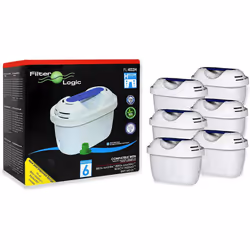 FilterLogic Universal 6 Pk Water Filters Compatible with Brita Maxtra+
