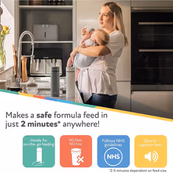 Nuby RapidCool Portable Baby Bottle Maker, Prepare A Formula Feed in Just 2 Minutes, Ideal for Travel Bottles and Night Feeds. Includes Milk Powder