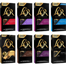 L'OR Favourites Assortment Nespresso Compatible Coffee Pods (Pack of 8, Total 80 Drinks)