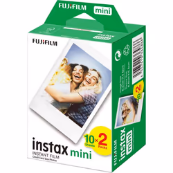 Fujifilm instax mini instant film White Border, 20 shot Pack, suitable for all instax mini cameras and printers