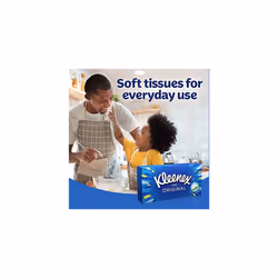 Kleenex Original Facial Tissues - Pack of 12 Tissue Boxes - Soft Tissues for Everyday Use - Gentle on Your Family's Skin with a Touch of Cotton