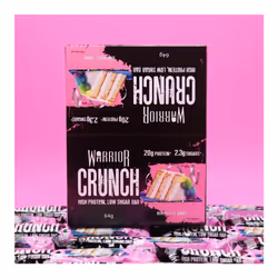 Warrior, CRUNCH - High Protein Bars - 20g Protein Each Bar - 12 Pack x 64g, Birthday Cake