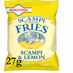 Smith's Savoury Selection Scampi & Lemon Fries 27g (Sheet of 24 Bags)