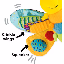 LAMAZE Freddie The Firefly - Clip on Pram and Pushchair Newborn Baby Toy, Sensory Toy for Babies Boys and Girls From 0 - 6 Months