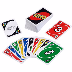 Mattel Games UNO, classic card games of matching colours and numbers, with wild cards for extra action, W2087