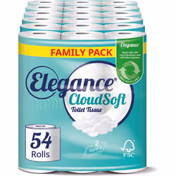 Elegance Cloud Soft Toilet Roll - Bulk Buy (6 Packs x 9 Rolls, totalling 54 Rolls)