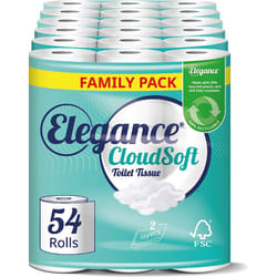 Elegance Cloud Soft Toilet Roll - Bulk Buy (6 Packs x 9 Rolls, totalling 54 Rolls)