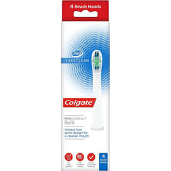 Colgate 360 Deep Clean Proclinical Refill Toothbrush Heads, Soft Bristle Heads for Plaque Removal, Pack of 4