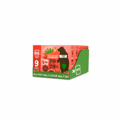 BEAR Strawberry Yoyos - Dried Fruit Rolls - Healthy Kids Snack - Vegan - 20g (45 packs)