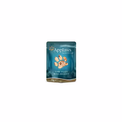 Applaws 100% Natural Wet Cat Food, Tuna Fillet with Anchovy in Broth, Pack of 12 x 70g Pouches