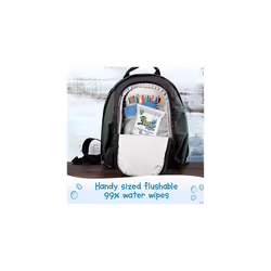 Kandoo Aquas Flushable Wipes | Travel Pack | 15 Wipes | Box Of 12