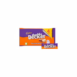 Cadbury Double Decker Chocolate Bar 4 Pack (Pack of 5) 160g Each