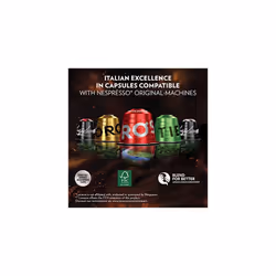 Lavazza, QualitÃ  Rossa, 100 Aluminium Coffee Capsules Compatible with Nespresso Original Machines, Zero CO2 Impact, with Chocolate Notes, Arabica &