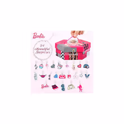 Barbie Advent Calendar 2022 Jewellery Box Advent Calendar For Girls with Bracelet and Charms, Barbie Gifts for Girls