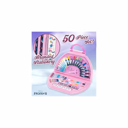 Disney Kids Art Set Princess Colouring Sets for Children 50pcs Art Supplies (Pink Frozen)