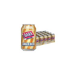 BARR since 1875, Ginger Beer, 24 pack Fizzy Drink Cans, Low Sugar, 24 x 330 ml