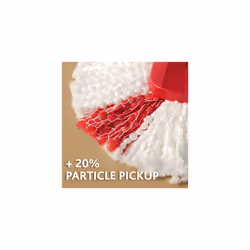 Vileda Turbo Microfibre Mop and Bucket Set, Spin Mop for Cleaning Floors, Set of 1x Mop and 1x Bucket,Grey/Red,48.5 x 27.5 x 28 cm