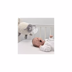Sweet Dreamers, Ewan Deluxe with Shush, Grey | Baby & Toddler Sleep Aid Gift | Cry Activated Sensor & Nightlight | 5 Soothing White & Pink Noise