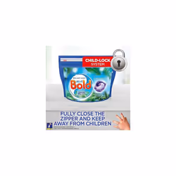 Bold All-in-1 PODS Washing Liquid Laundry Detergent Tablets / Capsules, 128 Washes (64 x 2), Ocean Escape, With Built-In Lenor Fabric Softener