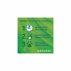 Catsan Natural Clumping Cat Litter 20 Litre Bag, 100 Percent biodegradable, extra absorbent