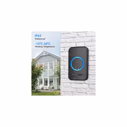 TECKNET Wireless Doorbell, Doorbell Waterproof Twin Wall Plug-in Cordless Door Chime Kit with 400m Range, 38 Chimes, 4-Level Volume & Blue Light, Plug