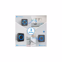 TECKNET Wireless Doorbell, Doorbell Waterproof Twin Wall Plug-in Cordless Door Chime Kit with 400m Range, 38 Chimes, 4-Level Volume & Blue Light, Plug
