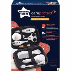 Tommee Tippee Baby Healthcare and Grooming Kit, 9x Essential Newborn Care Items for Home and Travel, Wipe-Clean and Waterproof Travel Case