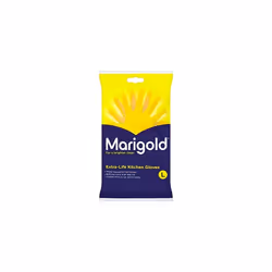 MARIGOLD Women's MARIGOLD Extra Life Kitchen Gloves Large Case of 6, Yellow, L Pack 6 UK