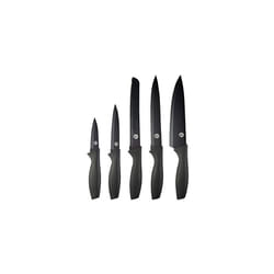 MasterChef Knife Set of 5 Kitchen Knives incl. Paring, Utility, Bread, Carving & Chef Knives for Cooking, Professional Sharp Stainless Steel, Non