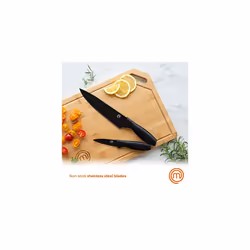 MasterChef Knife Set of 5 Kitchen Knives incl. Paring, Utility, Bread, Carving & Chef Knives for Cooking, Professional Sharp Stainless Steel, Non