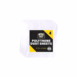 4pk Plastic Dust Sheets for Decorating | 3.6m x 2.7m Large Dust Sheets for Furniture | Dust Sheet Plastic Sheets for Painting ...