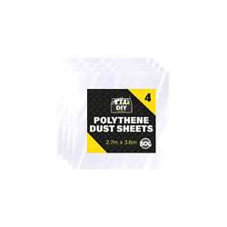 4pk Plastic Dust Sheets for Decorating | 3.6m x 2.7m Large Dust Sheets for Furniture | Dust Sheet Plastic Sheets for Painting | Dust Sheets for