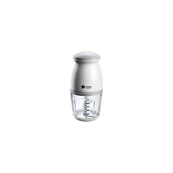 Tommee Tippee Quick-Chop Mini Baby Food Blender and Chopper for All Stages of Weaning, Durable Glass Bowl and Stainless Steel Blades, 500ml Capacity,
