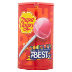 Chupa Chups Best Of Lollipop Tube, Bulk Party Sweets In 6 Flavours With Natural Colourings- 100 Lollies