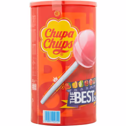 Chupa Chups Best Of Lollipop Tube, Bulk Party Sweets In 6 Flavours With Natural Colourings- 100 Lollies