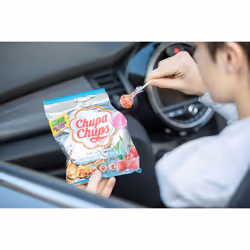 Chupa Chups Sugar Free Lollipop Gift Bags, Cherry, Cola & Strawberry Flavoured Party Sweets - 12 x 10 Lollies