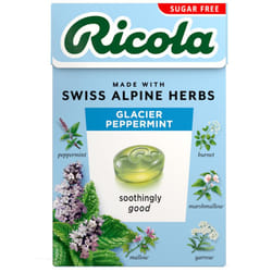 Ricola Glacier Peppermint Sugar Free Swiss Herbal Sweets, Herb Drops ? Pack of 20 Boxes