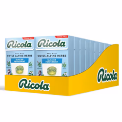 Ricola Glacier Peppermint Sugar Free Swiss Herbal Sweets, Herb Drops ? Pack of 20 Boxes