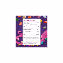 The Jelly Bean Factory Huge Flavours Jar 1.4KG - Jelly Beans - Sweets - Enjoy the 36 Natural Flavours - Gelatine free - Fruit flavours - Chewy Treats