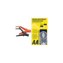AA Insulated Booster Cables/Jump Leads AA4550 - For Petrol/Diesel Engines Up to 3000cc, 3 m Cable, Storage Bag & Car Headlamp Headlight Beam