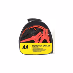 AA Insulated Booster Cables/Jump Leads AA4550 - For Petrol/Diesel Engines Up to 3000cc, 3 m Cable, Storage Bag & Car Headlamp Headlight Beam