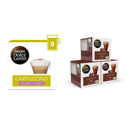 Nescafe Dolce Gusto Cappuccino Skinny&Unsweetened/Light Coffee Pods (Pack of 3, Total 48 Capsules) & Nescaf? Dolce Gusto Chococino Coffee Pods (Pack
